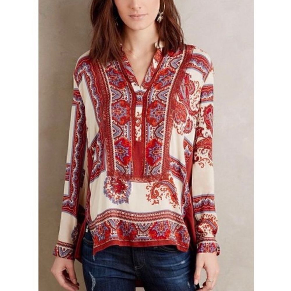 Tiny Tunic Blouse Boho Paisley Nahara